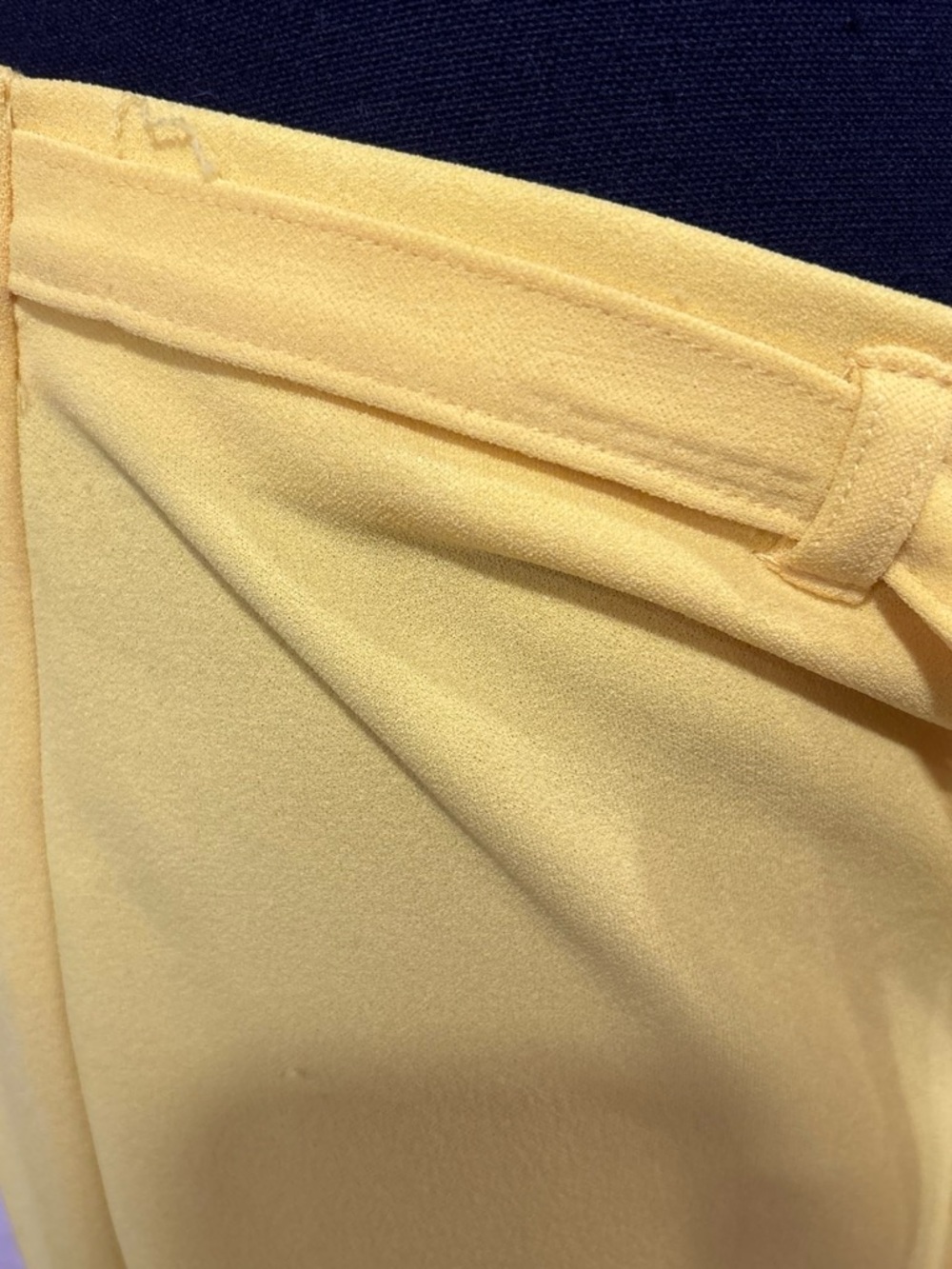 Bright Yellow Pencil Skirt with Tie Waist - Picture 5 of 5
